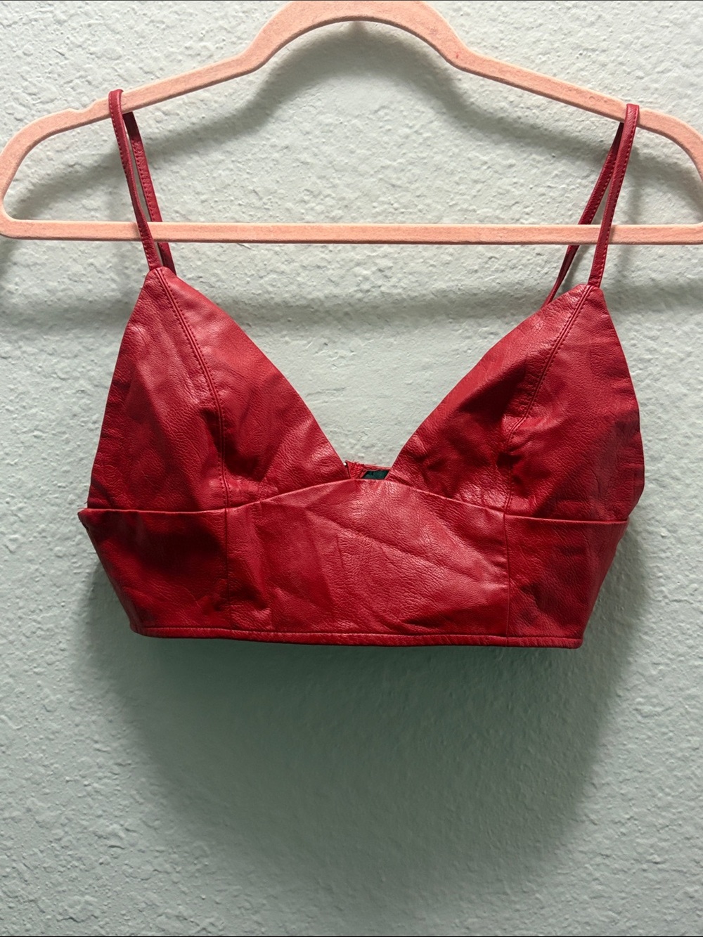 Forever 21 faux leather bralet